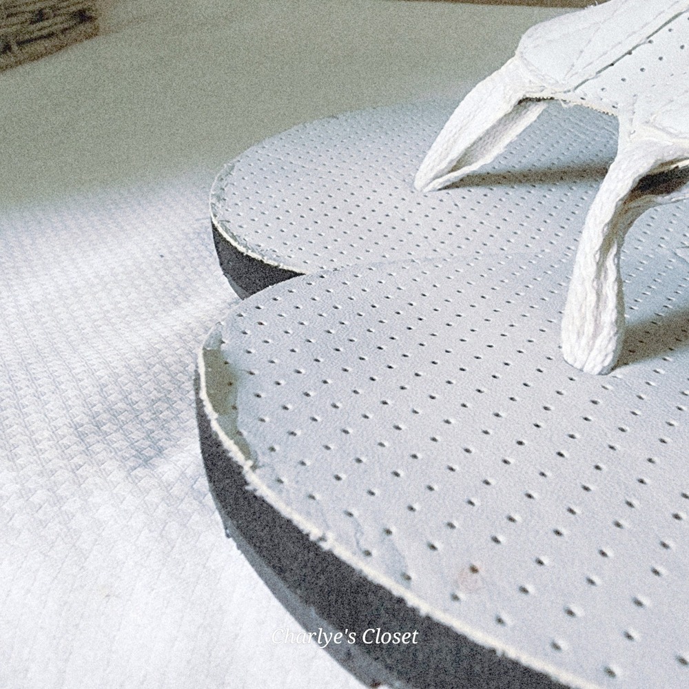 Geoffrey Beene Flip Flop Sandals Mens XL 12-13 White Vegan Beach Casual Lounge - Picture 8 of 11
